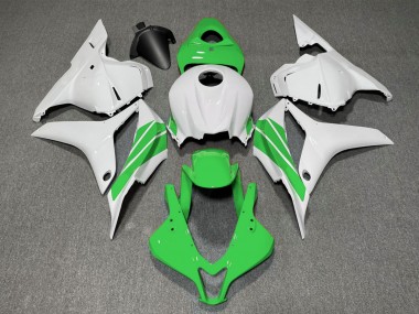 Green and White Side Stripe 2009-2012 CBR600RR Motorcycle Fairing