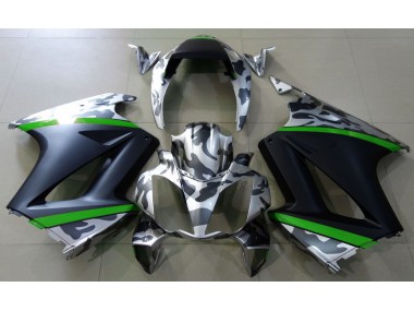Grey Camouflage & Green 2002-2012 VFR800 Motorcycle Fairing