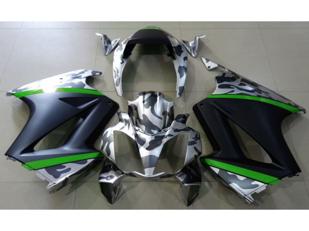 Grey Camouflage & Green 2002-2012 VFR800 Motorcycle Fairing Grey Camouflage & Green 2002-2012 VFR800 Motorcycle Fairing
