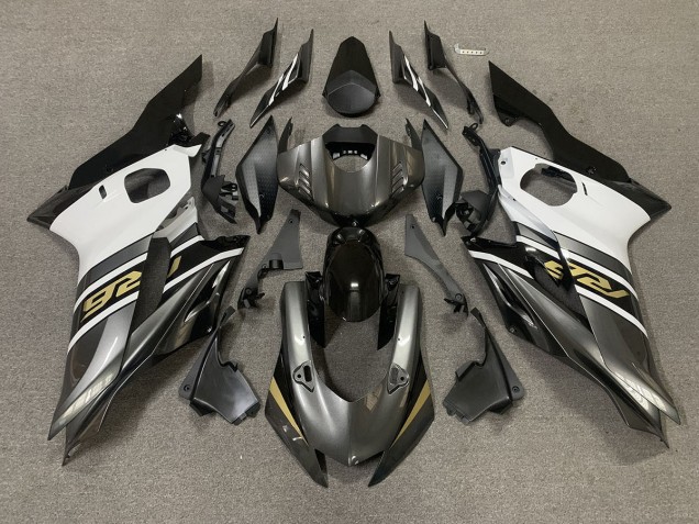 Gunmetal Grey and Gold 2017-2021 R6 Motorcycle Fairing Gunmetal Grey and Gold 2017-2021 R6 Motorcycle Fairing