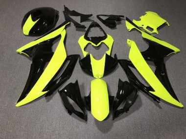 High Viz and Black Custom 2008-2016 R6 Motorcycle Fairing