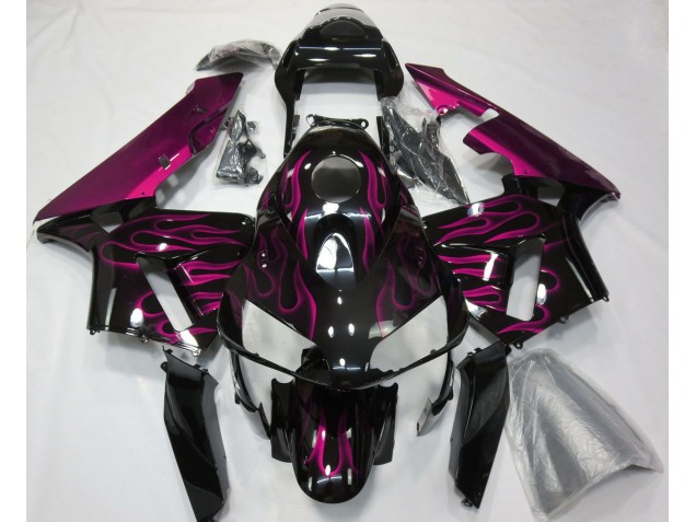 Hot Pink Flames 2003-2004 CBR600RR Motorcycle Fairing Hot Pink Flames 2003-2004 CBR600RR Motorcycle Fairing