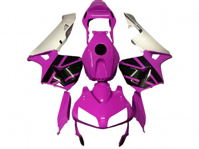 Hot Pink & Matte Silver 2003-2004 CBR600RR Motorcycle Fairing Hot Pink & Matte Silver 2003-2004 CBR600RR Motorcycle Fairing