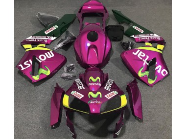 Hot Pink Movistar 2003-2004 CBR600RR Motorcycle Fairing