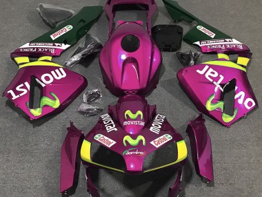 Hot Pink Movistar 2003-2004 CBR600RR Motorcycle Fairing