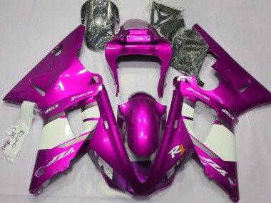 Hot Pink & White 2000-2001 R1 Motorcycle Fairing