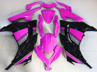 Hot Pink and Black 2013-2018 Ninja 300 Motorcycle Fairing