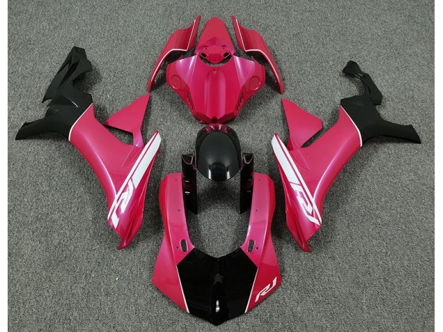 Hot Pink and Black 2015-2019 R1 Motorcycle Fairing Hot Pink and Black 2015-2019 R1 Motorcycle Fairing