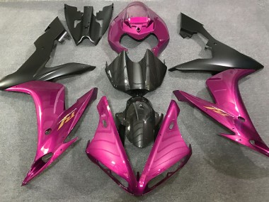 Hot Pink and Carbon Fiber Style 2004-2006 R1 Motorcycle Fairing