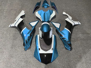 Light Blue & Carbon Fiber Accents 2015-2019 R1 Motorcycle Fairing