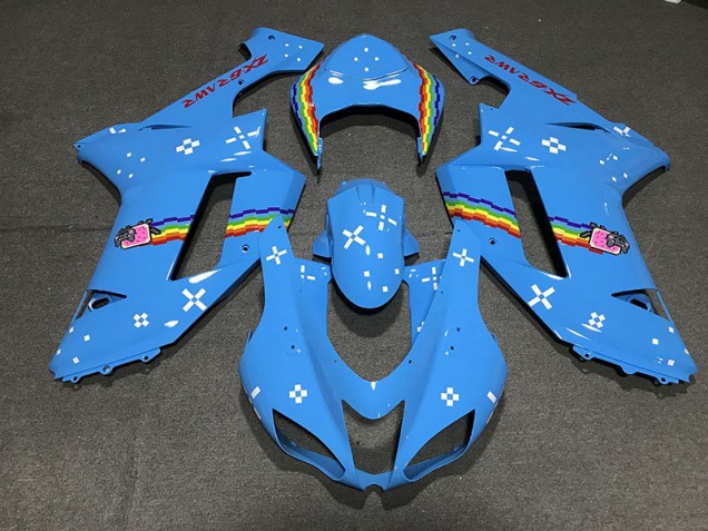 Light Blue Custom 2007-2008 ZX6R Motorcycle Fairing Light Blue Custom 2007-2008 ZX6R Motorcycle Fairing