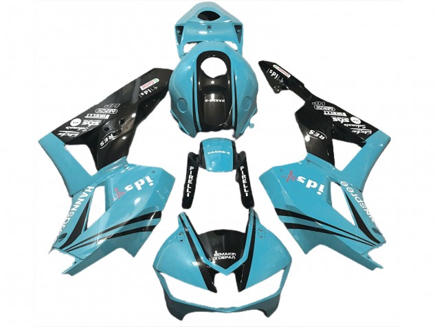 Light Blue & Logos 2013-2023 CBR600RR Motorcycle Fairing Light Blue & Logos 2013-2023 CBR600RR Motorcycle Fairing