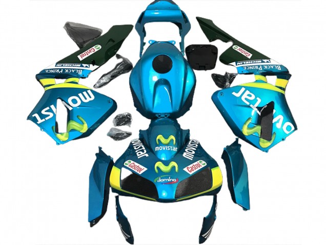 Light Blue Movistar 2003-2004 CBR600RR Motorcycle Fairing Light Blue Movistar 2003-2004 CBR600RR Motorcycle Fairing
