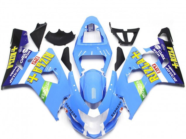 Light Blue Rizla Style 2004-2005 GSXR 600-750 Motorcycle Fairing Light Blue Rizla Style 2004-2005 GSXR 600-750 Motorcycle Fairing