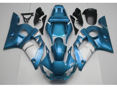Light Blue & White 1998-2002 R6 Motorcycle Fairing