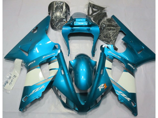 Light Blue & White 2000-2001 R1 Motorcycle Fairing Light Blue & White 2000-2001 R1 Motorcycle Fairing