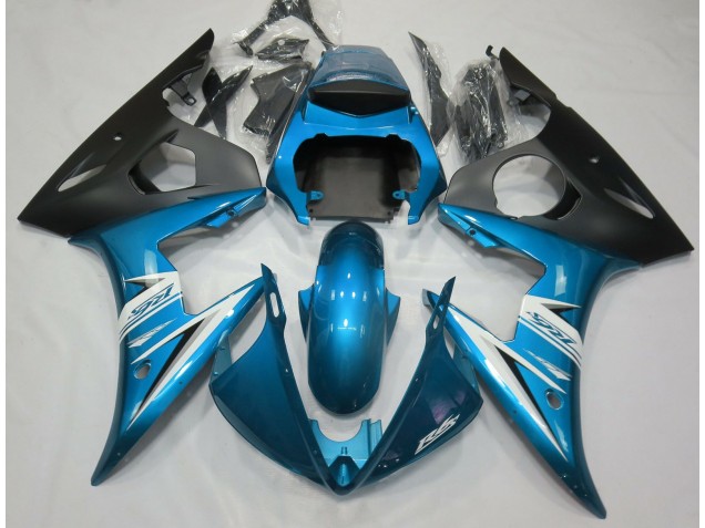 Light Blue & White 2003-2004 R6 Motorcycle Fairing Light Blue & White 2003-2004 R6 Motorcycle Fairing
