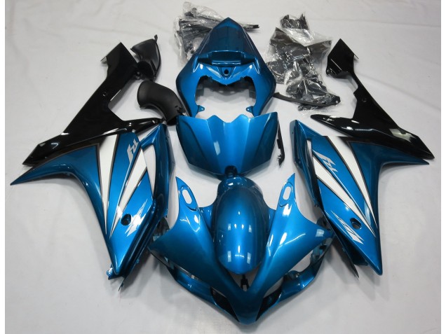 Light Blue White and Black 2007-2008 R1 Motorcycle Fairing Light Blue White and Black 2007-2008 R1 Motorcycle Fairing