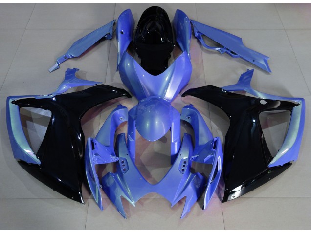 Light Blue and Black 2006-2007 GSXR 600-750 Motorcycle Fairing Light Blue and Black 2006-2007 GSXR 600-750 Motorcycle Fairing
