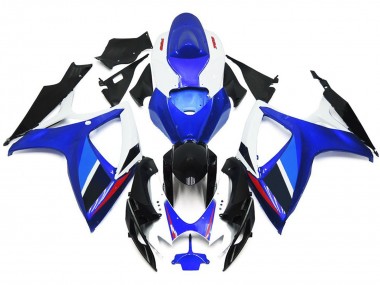Light Blue and Deep Blue OEM Style w Red 2006-2007 GSXR 600-750 Motorcycle Fairing