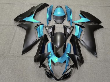 Light Blue and Matte Black 2011-2024 GSXR 600-750 Motorcycle Fairing