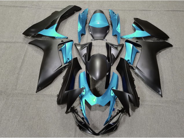 Light Blue and Matte Black 2011-2024 GSXR 600-750 Motorcycle Fairing Light Blue and Matte Black 2011-2024 GSXR 600-750 Motorcycle Fairing