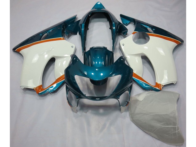 Light Blue and Orange 1999-2000 CBR600 F4 Motorcycle Fairing Light Blue and Orange 1999-2000 CBR600 F4 Motorcycle Fairing