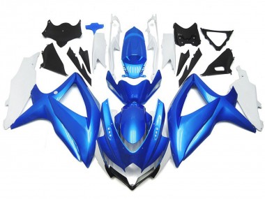 Light Blue and White Custom Style 2008-2010 GSXR 600-750 Motorcycle Fairing