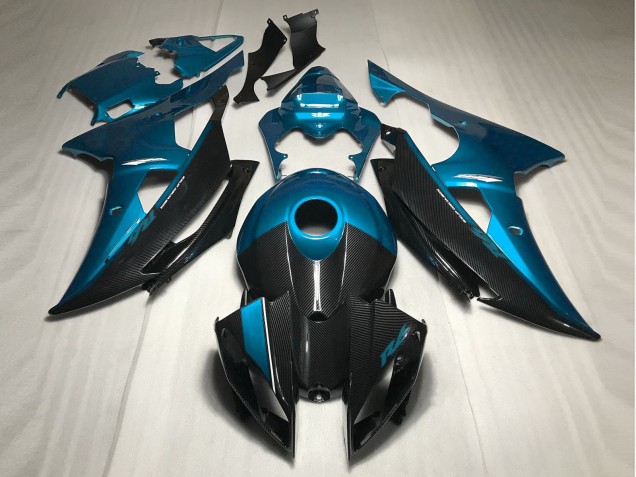 Light Blue w Carbon Fiber Style 2008-2016 R6 Motorcycle Fairing Light Blue w Carbon Fiber Style 2008-2016 R6 Motorcycle Fairing