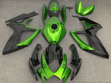Light Green and Black 2006-2007 GSXR 600-750 Motorcycle Fairing