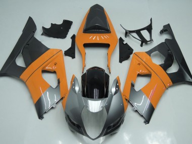 Light Orange Silver and Black 2003-2004 GSXR 1000 Motorcycle Fairing