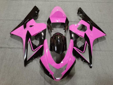 Light Pink and Black 2004-2005 GSXR 600-750 Motorcycle Fairing