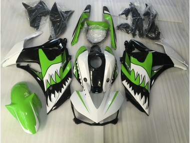 Lime Green and White Shark 2015-2018 R3 Motorcycle Fairing