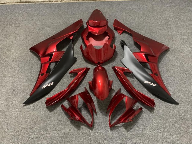 Maroon and Black 2006-2007 R6 Motorcycle Fairing Maroon and Black 2006-2007 R6 Motorcycle Fairing