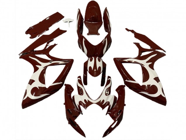 Maroon and White 2006-2007 GSXR 600-750 Motorcycle Fairing Maroon and White 2006-2007 GSXR 600-750 Motorcycle Fairing