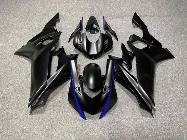 Matte Black & Blue Accents 2017-2021 R6 Motorcycle Fairing Matte Black & Blue Accents 2017-2021 R6 Motorcycle Fairing