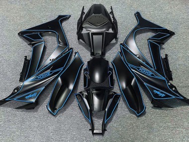 Matte Black & Blue Lining 2011-2015 ZX10R Motorcycle Fairing