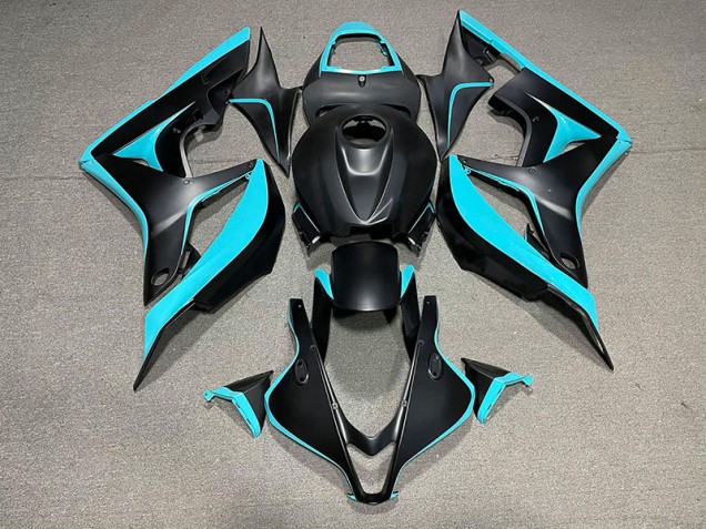 Matte Black & Cyan 2007-2008 CBR600RR Motorcycle Fairing Matte Black & Cyan 2007-2008 CBR600RR Motorcycle Fairing