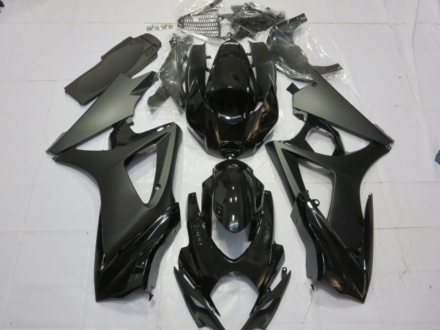 Matte Black Gloss Black 2007-2008 GSXR 1000 Motorcycle Fairing Matte Black Gloss Black 2007-2008 GSXR 1000 Motorcycle Fairing