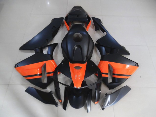 Matte Black & Gloss Orange 2005-2006 CBR600RR Motorcycle Fairing Matte Black & Gloss Orange 2005-2006 CBR600RR Motorcycle Fairing