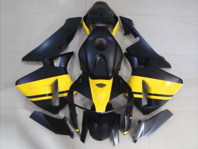 Matte Black & Gloss Yellow 2005-2006 CBR600RR Motorcycle Fairing Matte Black & Gloss Yellow 2005-2006 CBR600RR Motorcycle Fairing