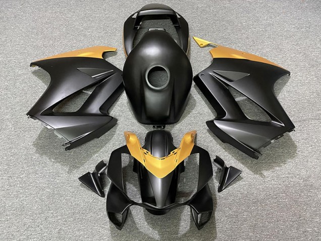 Matte Black & Gold 2002-2012 VFR800 Motorcycle Fairing Matte Black & Gold 2002-2012 VFR800 Motorcycle Fairing
