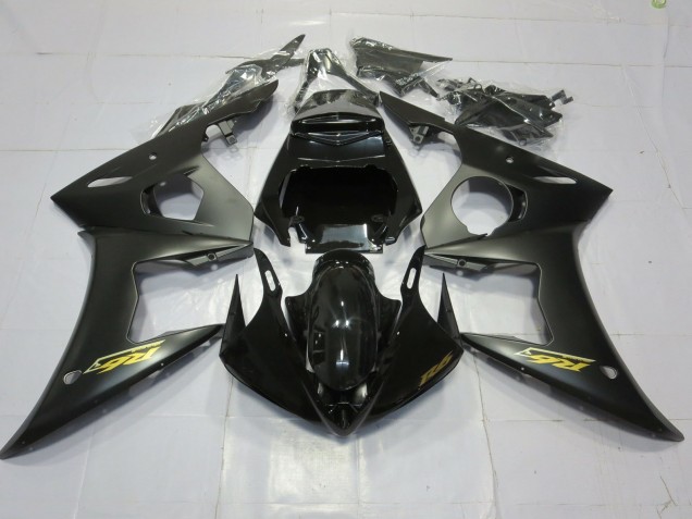 Matte Black Gold 2003-2004 R6 Motorcycle Fairing Matte Black Gold 2003-2004 R6 Motorcycle Fairing