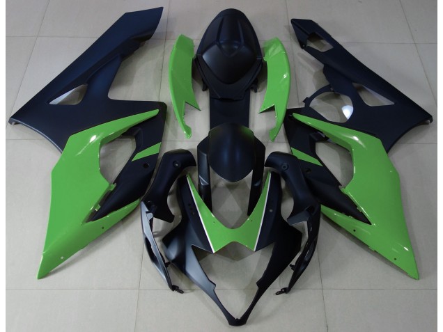 Matte Black & Green 2005-2006 GSXR 1000 Motorcycle Fairing Matte Black & Green 2005-2006 GSXR 1000 Motorcycle Fairing