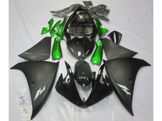 Matte Black & Green 2009-2011 R1 Motorcycle Fairing