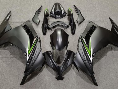 Matte Black & Green 2013-2018 Ninja 300 Motorcycle Fairing