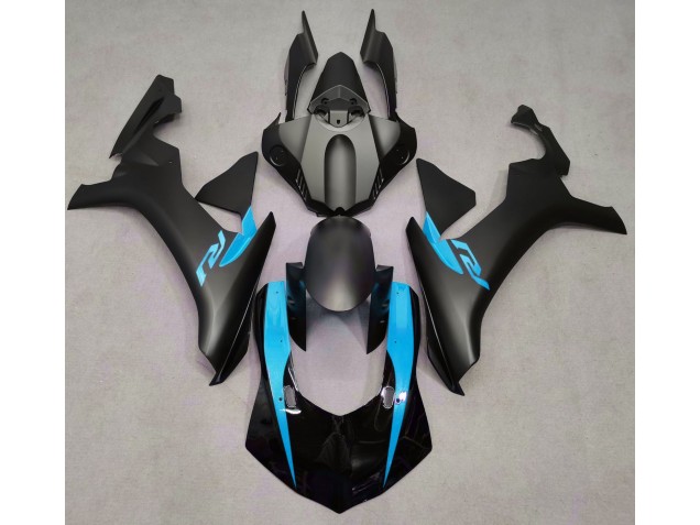 Matte Black & Light Blue 2015-2019 R1 Motorcycle Fairing Matte Black & Light Blue 2015-2019 R1 Motorcycle Fairing