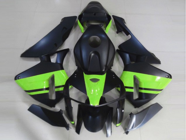 Matte Black & Light Green 2005-2006 CBR600RR Motorcycle Fairing Matte Black & Light Green 2005-2006 CBR600RR Motorcycle Fairing