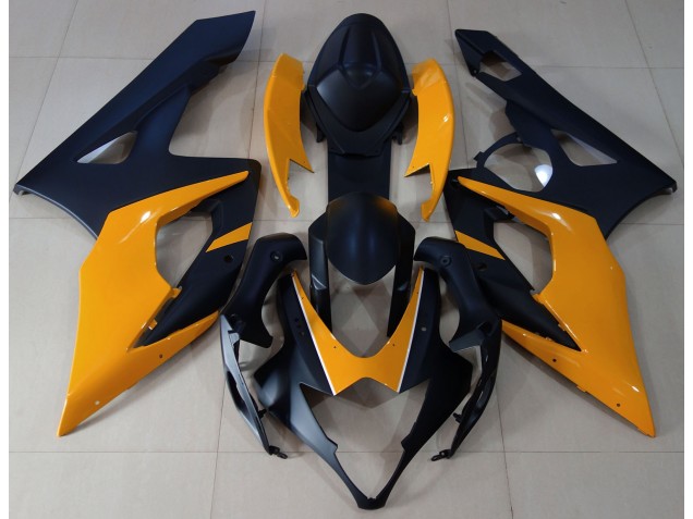 Matte Black & Light Orange 2005-2006 GSXR 1000 Motorcycle Fairing Matte Black & Light Orange 2005-2006 GSXR 1000 Motorcycle Fairing
