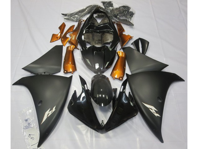 Matte Black & Orange 2009-2011 R1 Motorcycle Fairing Matte Black & Orange 2009-2011 R1 Motorcycle Fairing